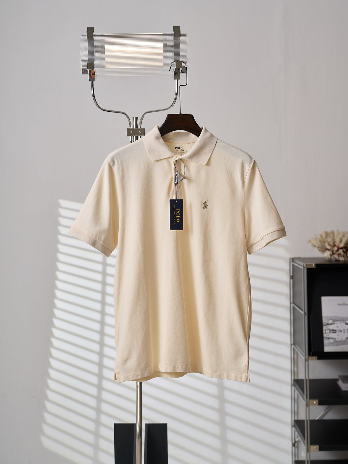 Polo Ralph Lauren Men's Classic Short‑Sleeve Polo Shirt, Khaki Pony Embroidery