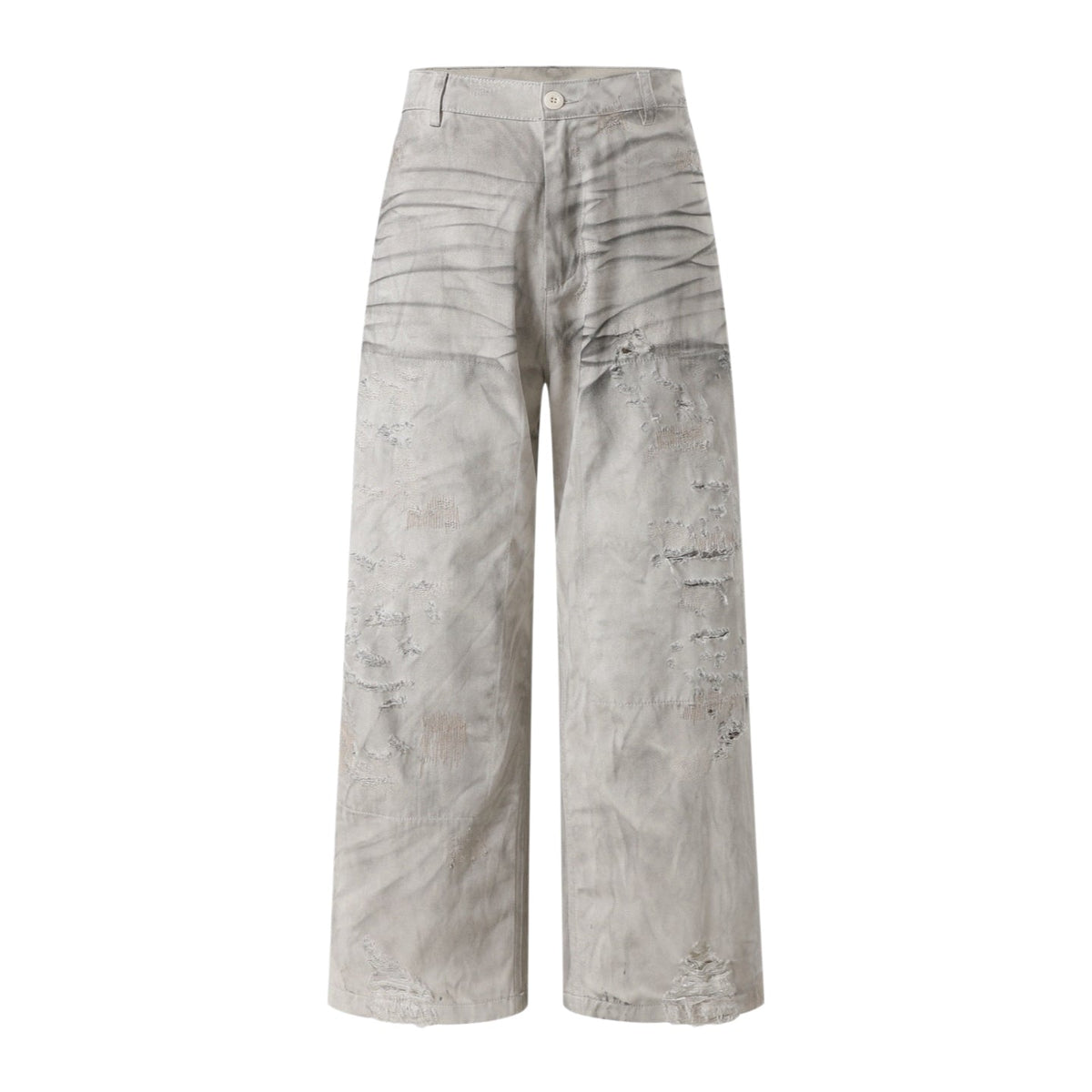 Acne Studios Distressed Washed‑Out Wide‑Leg Trousers