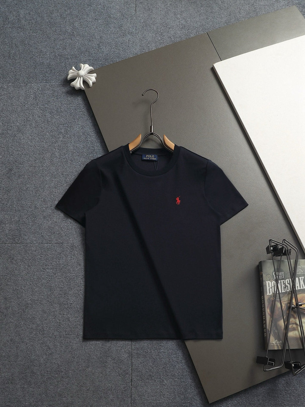 Ralph Lauren Men's Crew‑Neck Short‑Sleeve T‑Shirt With Black Pony Logo