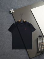Ralph Lauren Men's Crew‑Neck Short‑Sleeve T‑Shirt With Black Pony Logo