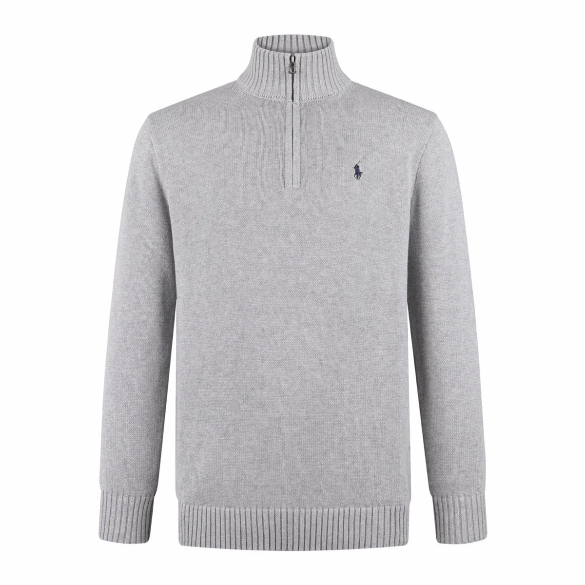 Polo Ralph Lauren Men’s Quarter‑Zip Knit Sweater, Ribbed Mock Neck Pullover