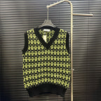 AMI Argyle Jacquard V‑Neck Knit Vest