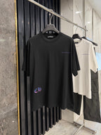 Chrome Hearts Gradient‑Script Distressed‑Trim Oversized Crew‑Neck T‑Shirt