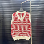 AMI Argyle Jacquard V‑Neck Knit Vest
