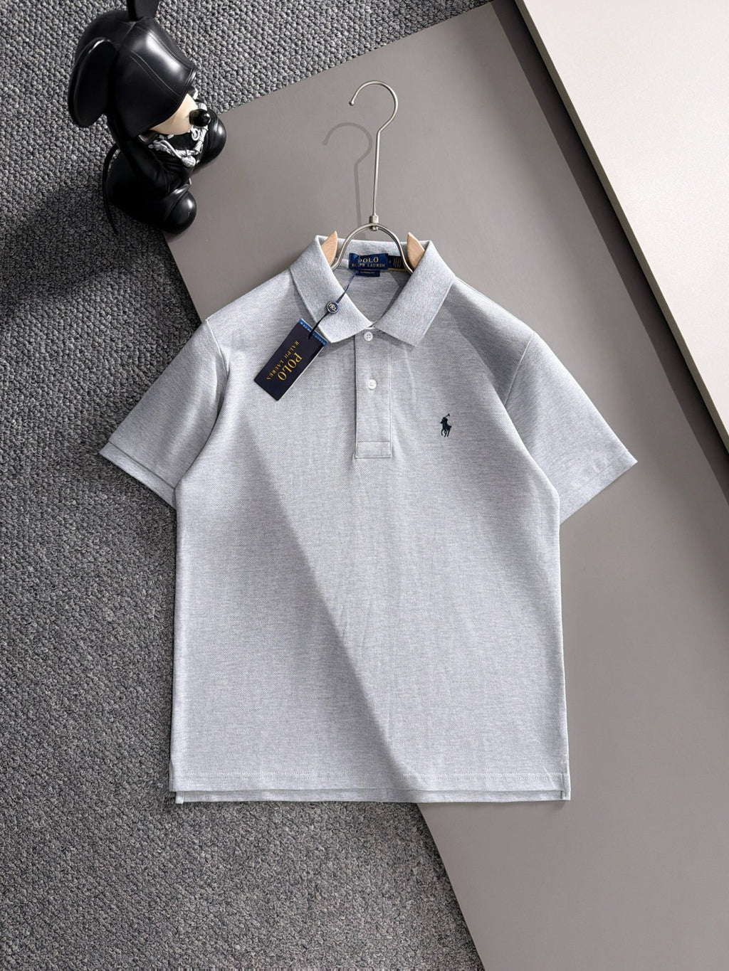 Kids Pique Knit Short‑Sleeve Polo Shirt Small Horse Embroidery Solid White Casual Top