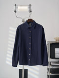 Polo Ralph Lauren Men's Navy Textured Long‑Sleeve Button‑Up Shirt