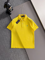 Kids Pique Knit Short‑Sleeve Polo Shirt Small Horse Embroidery Solid White Casual Top