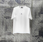 Men's Crew‑Neck Short‑Sleeve T‑Shirt, Navy Pony Chest Embroidery