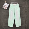 Acne Studios Mint Wash Paint‑Splatter Wide‑Leg Jeans