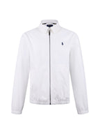 Polo Ralph Lauren Men’s Zip‑Up Harrington Jacket With Navy Pony Embroidery