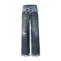 Acne Studios Distressed Wide‑Leg Denim Jeans