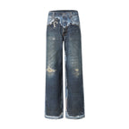 Acne Studios Distressed Wide‑Leg Denim Jeans