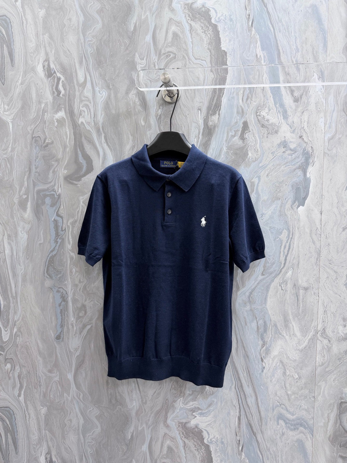 Ralph Lauren Men's Cable‑Knit Short‑Sleeve Polo Shirt