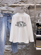 AMIRI Cherub Script Graphic Long‑Sleeve Tee
