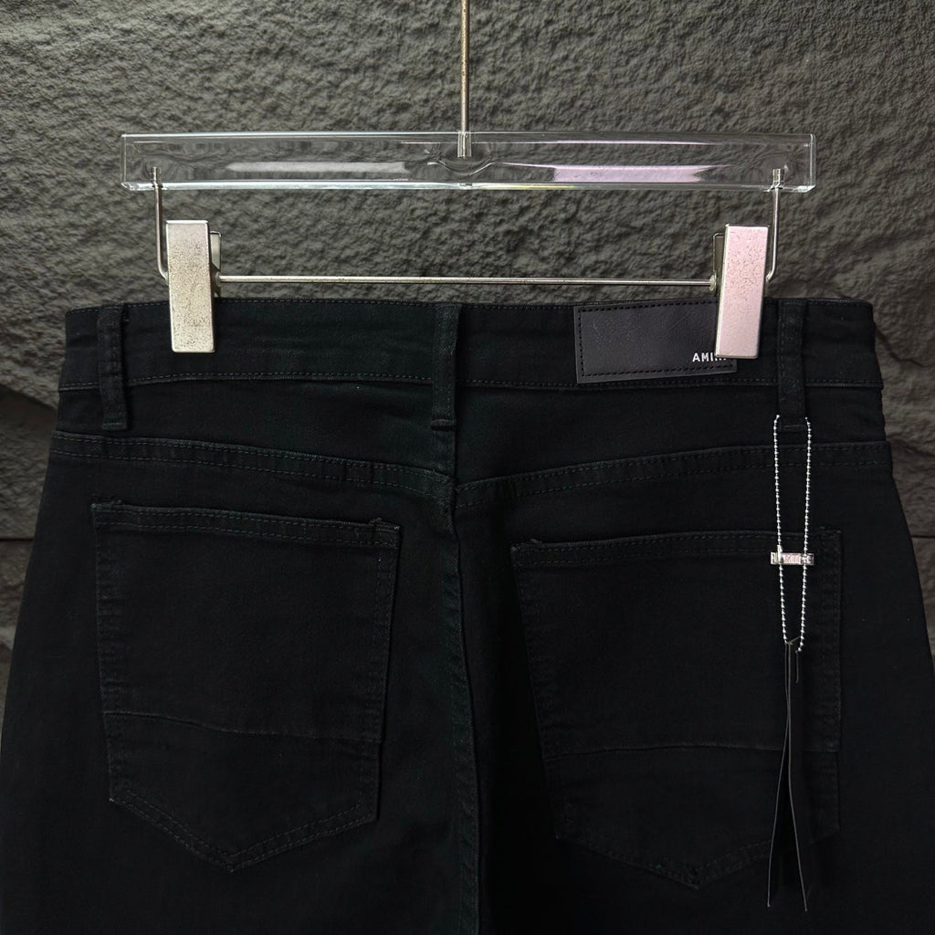 AMIRI Mesh‑Lined Multi‑Rip Distressed Slim‑Fit Denim Jeans