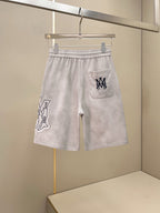 AMIRI Tie‑Dye Patch Logo Drawstring Casual Shorts