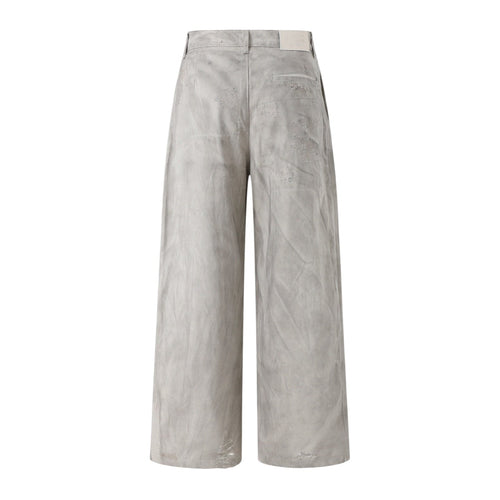 Acne Studios Distressed Washed‑Out Wide‑Leg Trousers