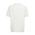 Polo Ralph Lauren Men’s Cable‑Knit Short‑Sleeve Polo Shirt With Navy Pony Embroidery