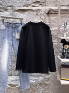AMIRI Thorn‑Letter Logo Graphic Long‑Sleeve Tee