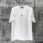 Men's Crew‑Neck Short‑Sleeve T‑Shirt, Navy Pony Chest Embroidery