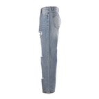 Acne Studios Multi‑Ripped Wide‑Leg Jeans