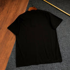 Men's Cotton Crew Neck Short‑Sleeve T‑Shirt, Red Pony Chest Embroidery