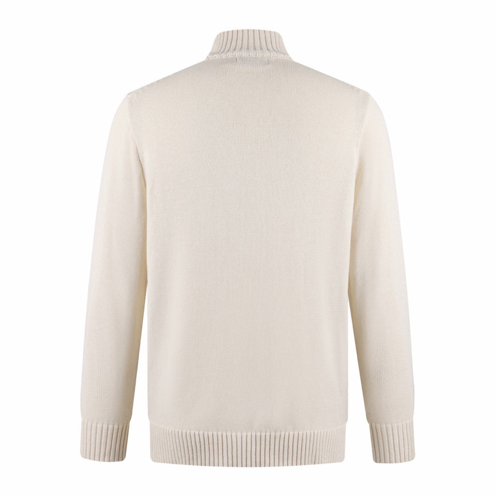 Polo Ralph Lauren Men’s Quarter‑Zip Knit Sweater, Ribbed Mock Neck Pullover