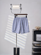 Acne Studios Blue Plaid Casual Boxer Shorts