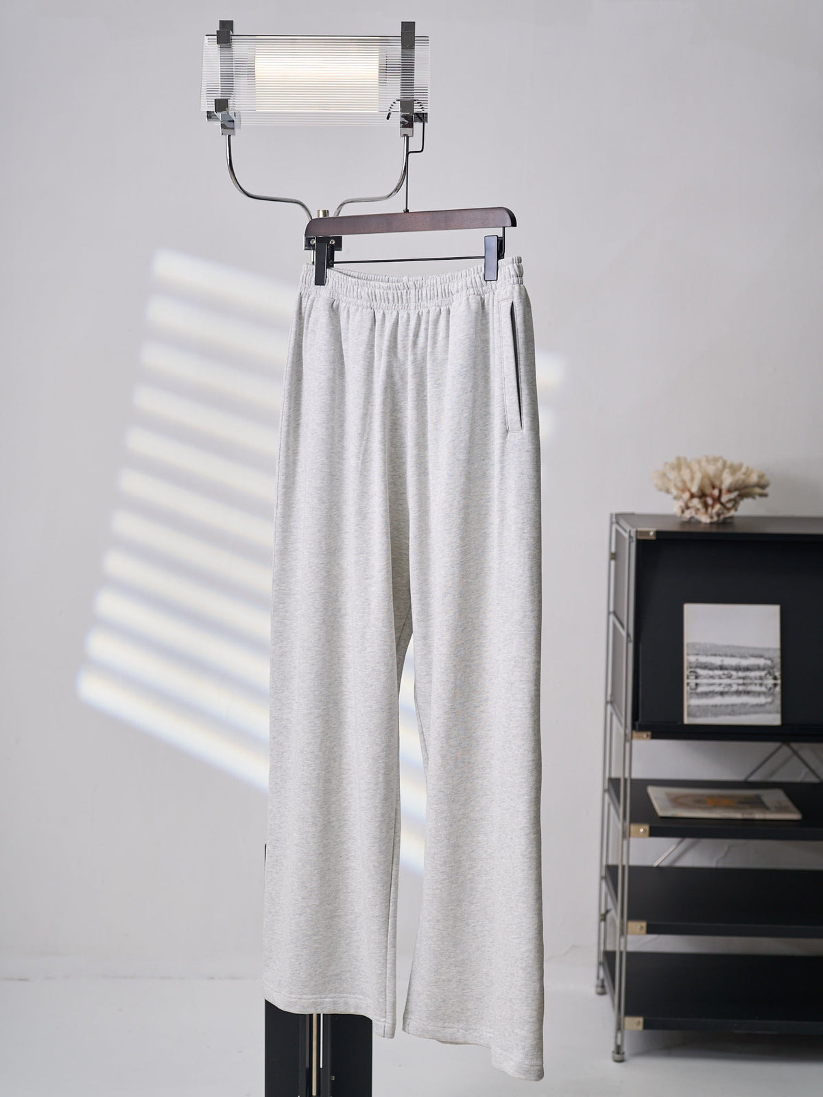 Acne Studios Heather Grey Wide‑Leg Sweatpants