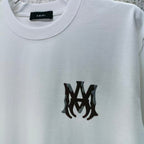 AMIRI Two‑Tone MA Monogram Chest Graphic Short‑Sleeve Tee