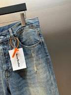 Acne Studios Distressed Wide‑Leg Denim Jeans