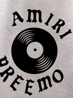 AMIRI Preemo Record Graphic Long‑Sleeve Tee, White