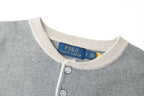 Polo Ralph Lauren Men’s Short‑Sleeve Henley Knit Shirt, Contrast‑Trim Collar