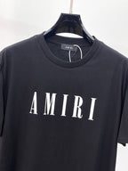 AMIRI Serif Core Logo Graphic Short‑Sleeve Tee