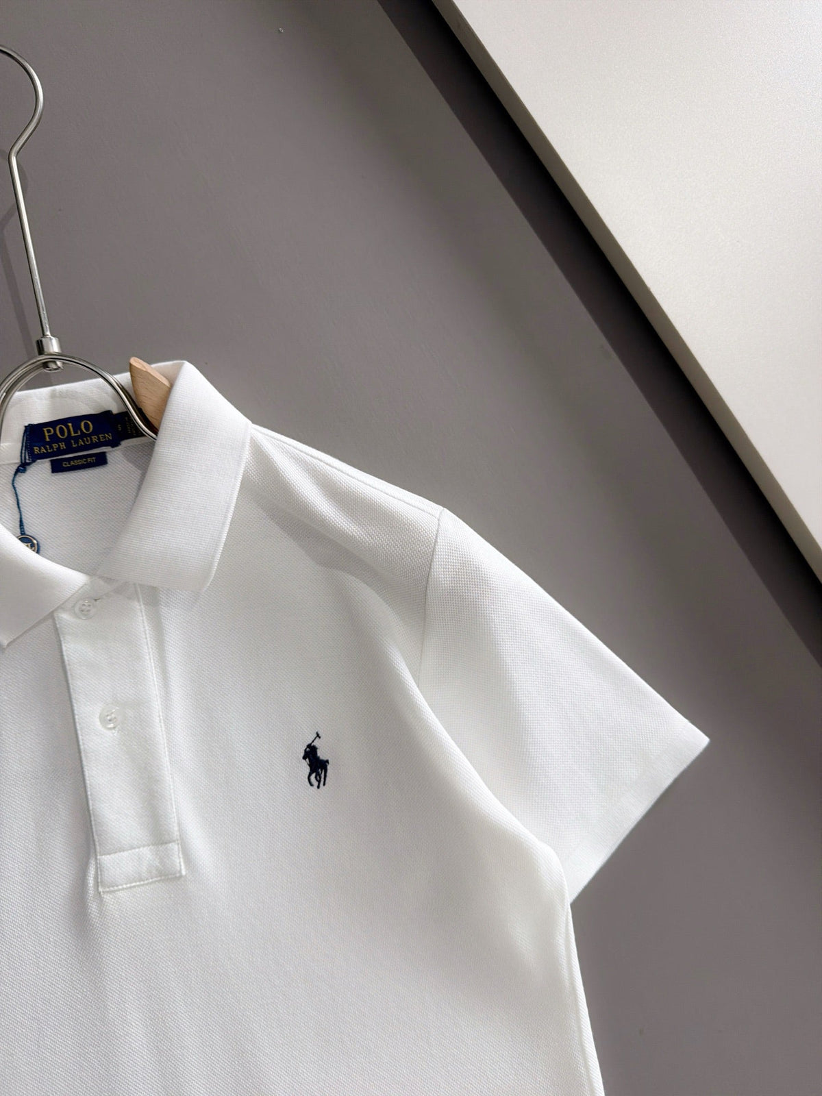 Kids Pique Knit Short‑Sleeve Polo Shirt Small Horse Embroidery Solid White Casual Top