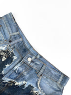 Acne Studios Distressed Denim Knee‑Length Shorts
