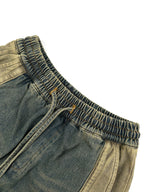AMIRI Star‑Patch Elastic Waist Wide‑Leg Denim Pants