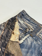 Acne Studios Graffiti‑Print Distressed Wide‑Leg Jeans