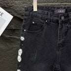 AMIRI Rhinestone‑Embellished Flared Denim Jeans