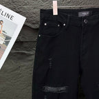 AMIRI Mesh‑Lined Multi‑Rip Distressed Slim‑Fit Denim Jeans