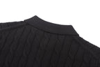 Polo Ralph Lauren Men’s Cable‑Knit Short‑Sleeve Polo Sweater, Small Red Pony Embroidery