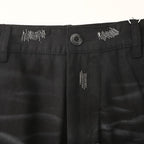 Acne Studios Patch‑Repair Distressed Wide‑Leg Jeans