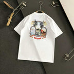 Amiri Tropical Beach Badge Graphic Crew‑Neck Short‑Sleeve T‑Shirt