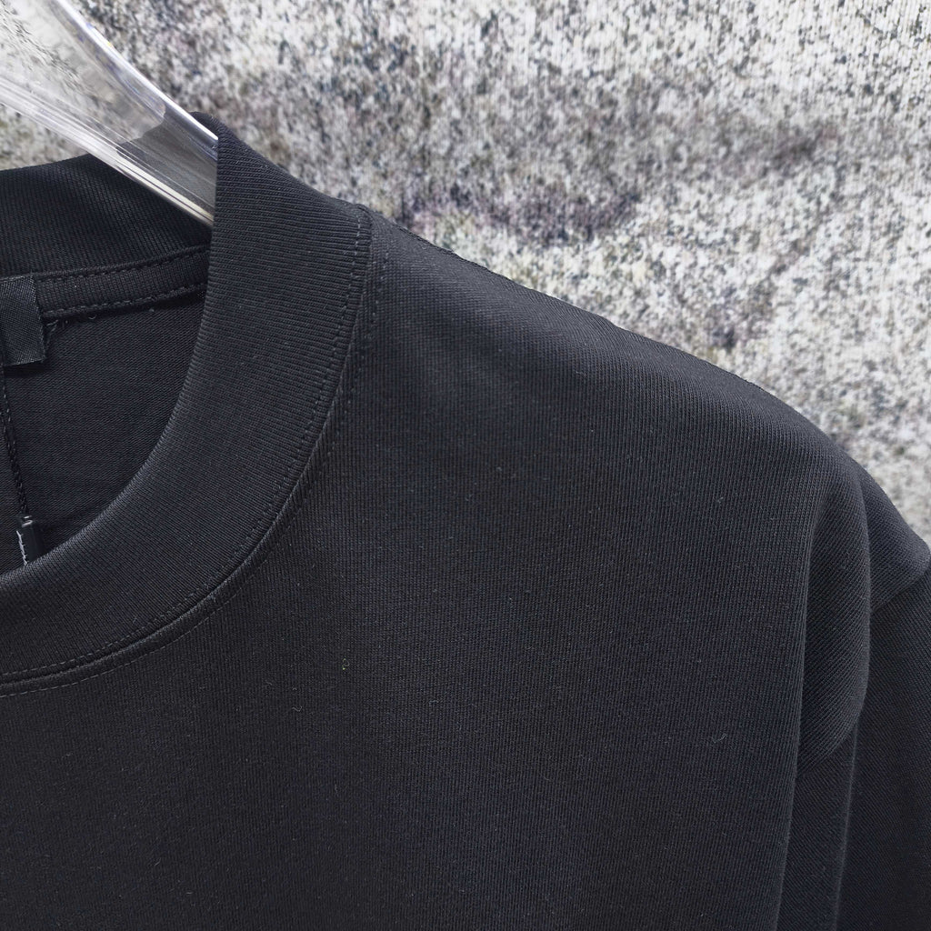 Men's Crew‑Neck Short‑Sleeve T‑Shirt with Small Blue Pony Embroidery