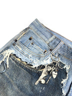 Acne Studios Distressed Denim Knee‑Length Shorts