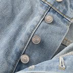 Acne Studios Multi‑Ripped Wide‑Leg Jeans