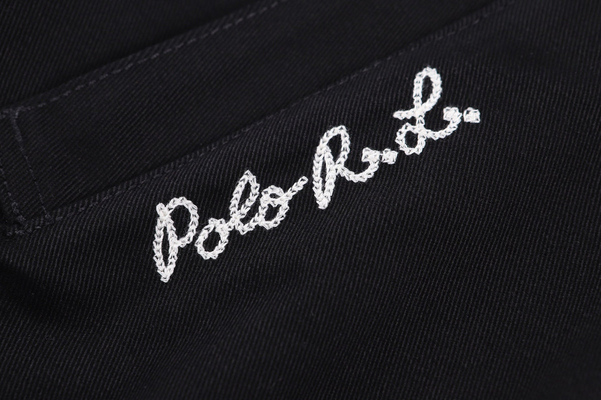 Polo Ralph Lauren Men’s Zip‑Up Harrington Jacket With White Pony & Script Embroidery