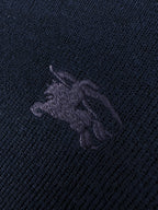 Men Crew Neck Short‑Sleeve Knit Sweater, Small Horse Embroidery