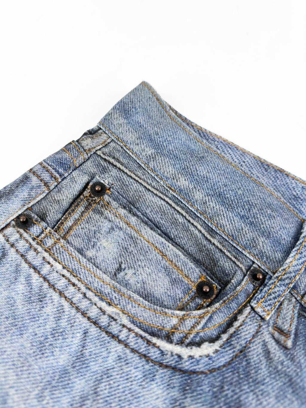 Acne Studios Patchwork Distressed Wide‑Leg Denim Trousers