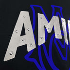 AMIRI Layered Metallic‑Effect Letter Graphic Short‑Sleeve Tee